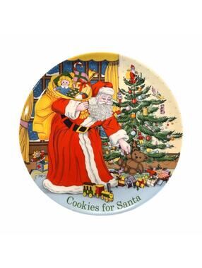 Vintage Spode Christmas Tree Cookies for Santa Porcelain Plate